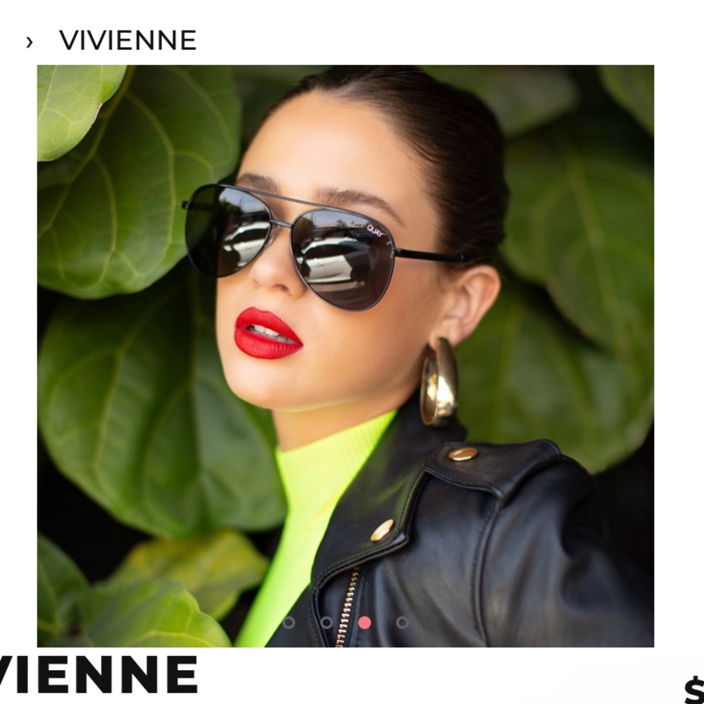 *NWT* QUAY VIVIENNE black/smoke aviators